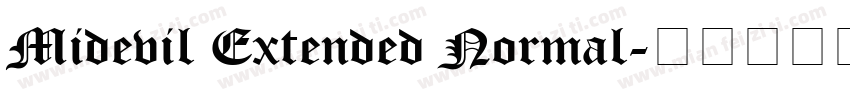 Midevil Extended Normal字体转换